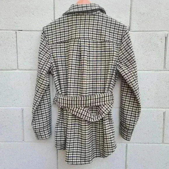 Rails Rhodes Belted Plaid Ochre Sand Mocha Flannel Wool Jacket Size Large - Picture 5 of 12